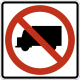 No Large Trucks &mdash; Regulatory sign &mdash; Exclusionary Signs (MUTCD R5-2)