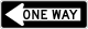 One way &mdash; Regulatory sign &mdash; One Way and Divided Highway (MUTCD R6-1L)