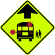 School bus stop ahead (since 2009) &mdash; Regulatory sign &mdash; Schools (MUTCD S3-1)
