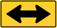 Two direction large arrow &mdash; Regulatory sign &mdash; Turns, Curves, Intersections Signs (MUTCD W1-7)