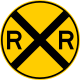 Railroad &mdash; Regulatory sign &mdash; Rail and Light Rail Signs (MUTCD W10-1)