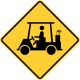 Golf cart crossing, Ohio and other U.S. states &mdash; Regulatory sign &mdash; Advance Warnings and Crossings Signs (MUTCD W11-11)