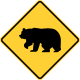 Bear crossing &mdash; Regulatory sign &mdash; Advance Warnings and Crossings Signs (MUTCD W11-16)