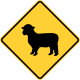 Sheep crossing &mdash; Regulatory sign &mdash; Advance Warnings and Crossings Signs (MUTCD W11-17)