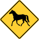 Wild horse crossing &mdash; Regulatory sign &mdash; Advance Warnings and Crossings Signs (MUTCD W11-22)