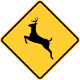 Deer crossing &mdash; Regulatory sign &mdash; Advance Warnings and Crossings Signs (MUTCD W11-3)
