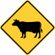 Cattle crossing &mdash; Regulatory sign &mdash; Advance Warnings and Crossings Signs (MUTCD W11-4)