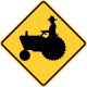 Tractor/farm vehicle crossing &mdash; Regulatory sign &mdash; Advance Warnings and Crossings Signs (MUTCD W11-5)