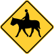Equestrian crossing &mdash; Regulatory sign &mdash; Advance Warnings and Crossings Signs (MUTCD W11-7)