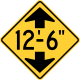 Low clearance &mdash; Regulatory sign &mdash; Low Clearances Signs (MUTCD W12-2)