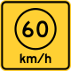 Speed advisory warning sign, metric &mdash; Regulatory sign &mdash; Advisory Speeds Signs (MUTCD W13-1 METRIC)