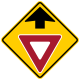 Yield ahead (since 1971) &mdash; Regulatory sign &mdash; Advance Traffic Control Signs (MUTCD W3-2)