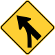 Entering merge to the left &mdash; Regulatory sign &mdash; Lanes and Merges Signs (MUTCD W4-5L)