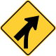 Entering merge to the right &mdash; Regulatory sign &mdash; Lanes and Merges Signs (MUTCD W4-5R)