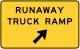 Runaway truck ramp (exit) &mdash; Regulatory sign &mdash; Divided Highways and Hills Signs (MUTCD W7-4B)