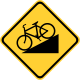 Hill (bicycle) &mdash; Regulatory sign &mdash; Divided Highways and Hills Signs (MUTCD W7-5)