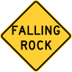 Falling rock, North Carolina &mdash; Regulatory sign &mdash; Rocks and Mud Signs