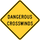 Dangerous crosswinds, New Mexico &mdash; Regulatory sign &mdash; Wind, Fog, and Storms Signs