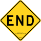 End sign, New York City &mdash; Regulatory sign &mdash; Dead End Streets and No Passing Zones Signs