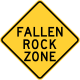 Fallen rock, New York State &mdash; Regulatory sign &mdash; Rocks and Mud Signs