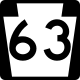 Two-digit state highway shield uses a keystone, Pennsylvania &mdash; Regulatory sign &mdash; Guide Signs and Route Markers (Shields)