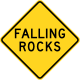 Falling rocks, Pennsylvania and Hawaii &mdash; Regulatory sign &mdash; Rocks and Mud Signs