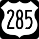 Three-digit U.S. route shield (square variant) &mdash; Regulatory sign &mdash; Guide Signs and Route Markers (Shields)
